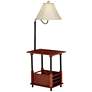 Regency Hill Marville 55" High Mission Style Floor Lamp With End Table