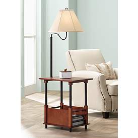 Image1 of Regency Hill Marville 55" High Mission Style Floor Lamp With End Table