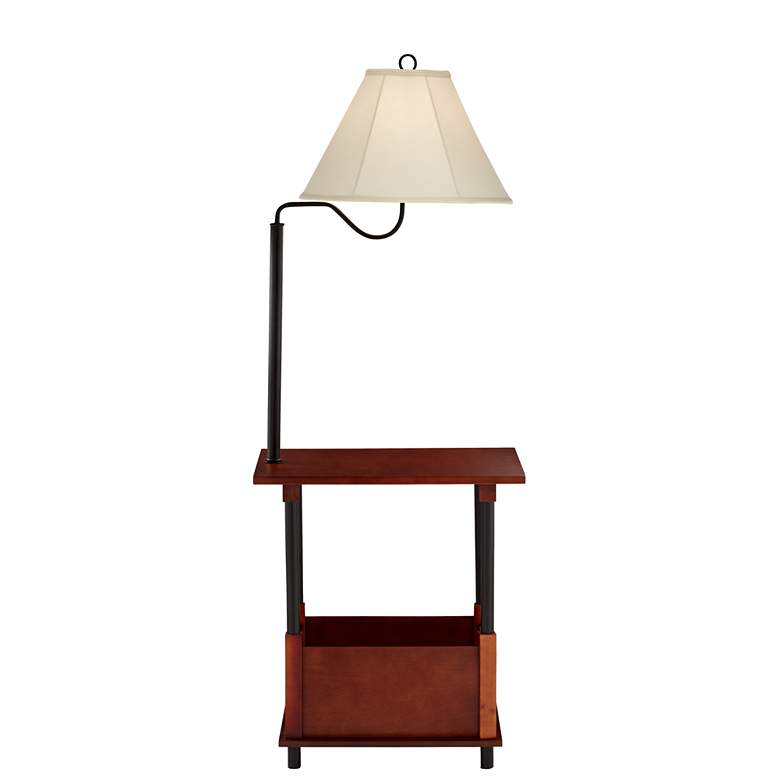 Image 6 Regency Hill Marville 55 inch High Mission Style Floor Lamp With End Table more views