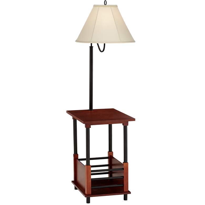 Image 7 Regency Hill Marville 55 inch High Mission Style Floor Lamp With End Table more views