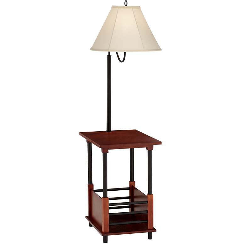 Image 7 Regency Hill Marville 55" High Mission Style Floor Lamp With End Table more views