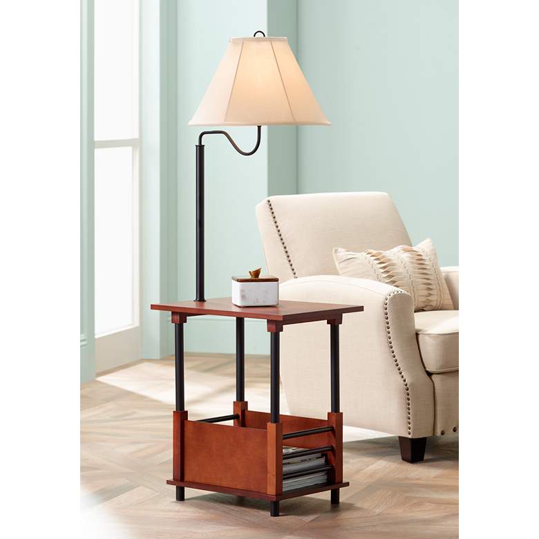 Image 4 Regency Hill Marville 55" Mission End Table Floor Lamps Set of 2 more views