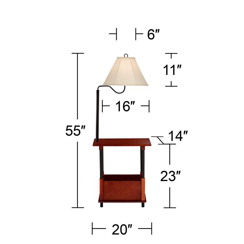 Image 5 Regency Hill Marville 55" Mission End Table Floor Lamps Set of 2 more views