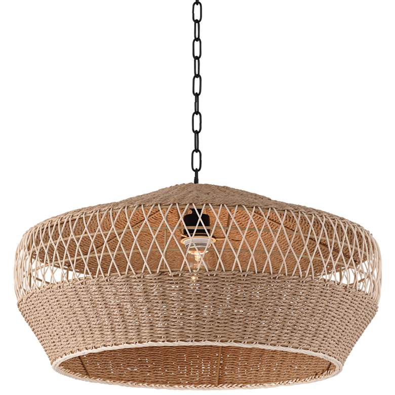Image 3 Regency Hill Matias 24 1/2" Vine and Rope Modern Pendant Light