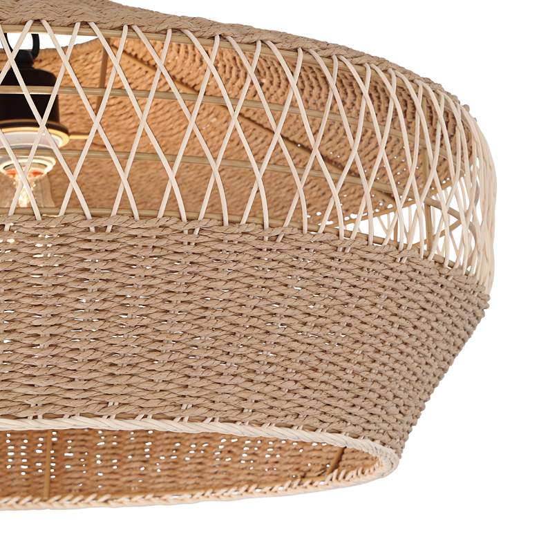 Image 4 Regency Hill Matias 24 1/2" Vine and Rope Modern Pendant Light more views