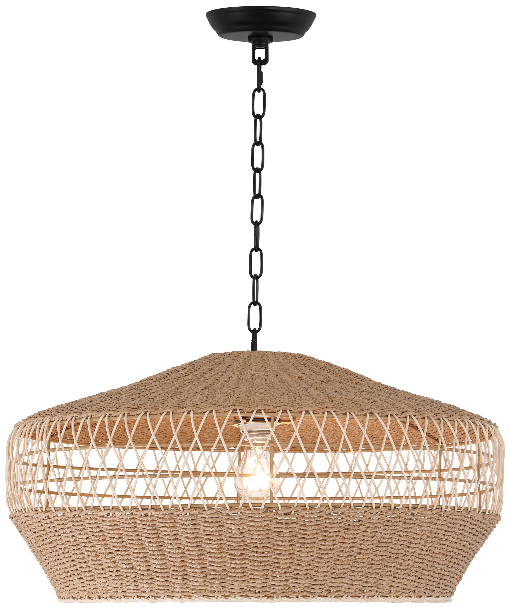 Watch A Video About the Regency Hill Matias Vine and Rope Modern Pendant Light