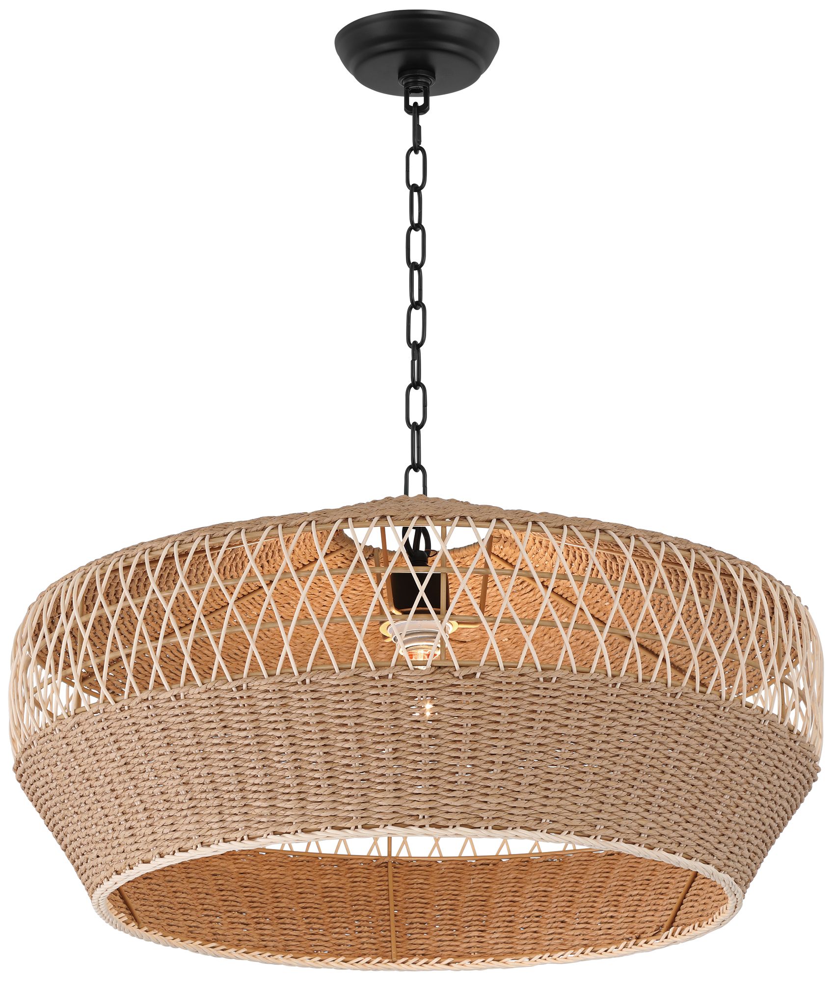 Watch A Video About the Regency Hill Matias Vine and Rope Modern Pendant Light