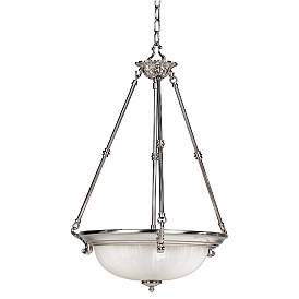 Image3 of Regency Hill Melon Collection 18" Wide Three Light Pendant Chandelier