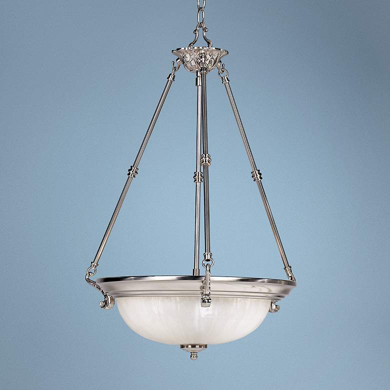 Image 2 Regency Hill Melon Collection 18" Wide Three Light Pendant Chandelier