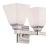 Thumbnail3 of Regency Hill Mencino 20" Wide 3-Light Nickel and Opal Glass Bath Light more views