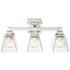 Regency Hill Mencino 20" Wide Satin Nickel and Clear Glass Bath Light