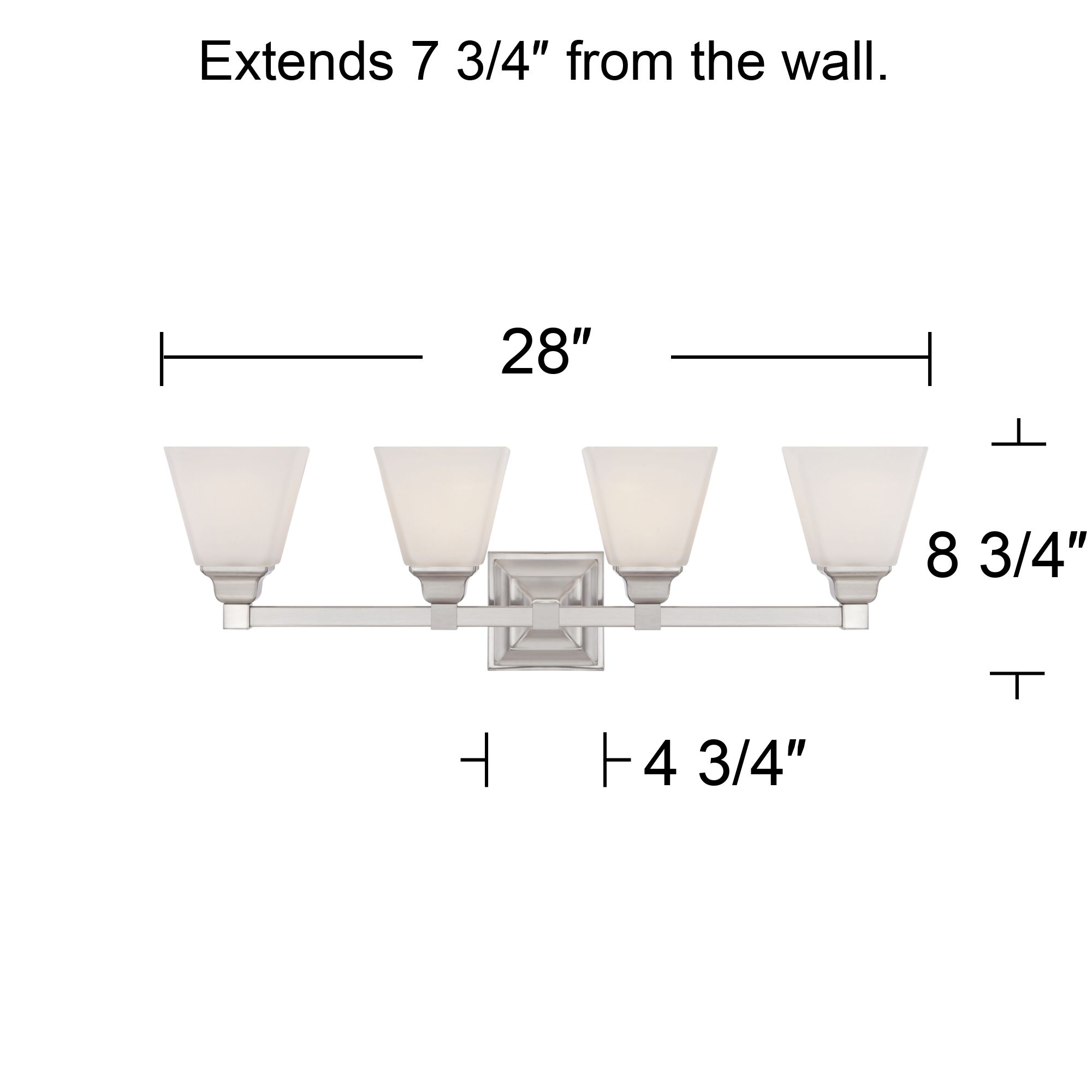 Regency Hill Mencino 28" Wide Satin Nickel and Opal Glass Bath Light in scene