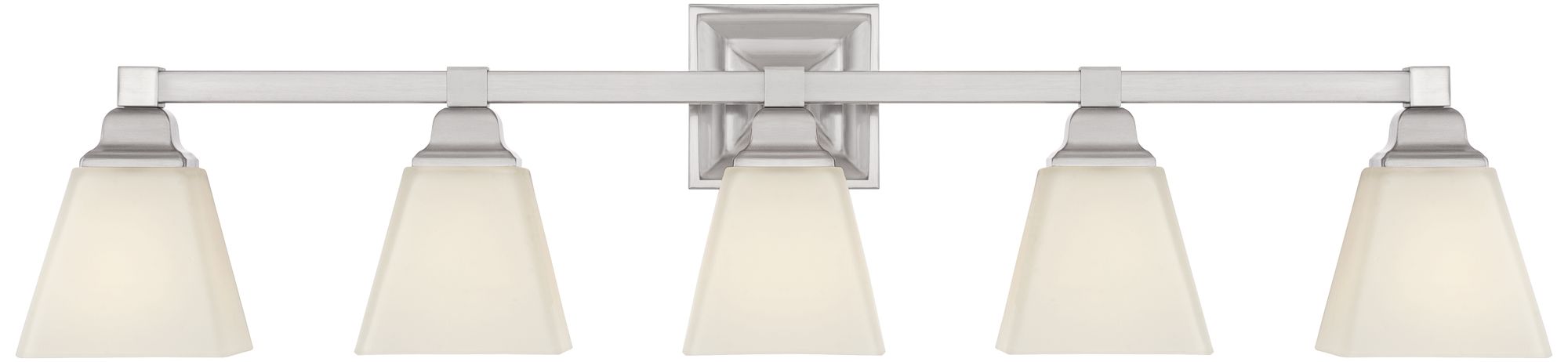 Regency Hill Mencino-Opal 35 1/4" Satin Nickel and Glass Bath Light Image 2