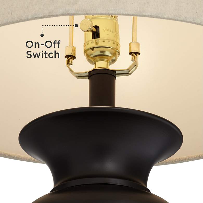 Image 3 Regency Hill Metal Urn Bronze Table Lamps With 8" Square Risers more views