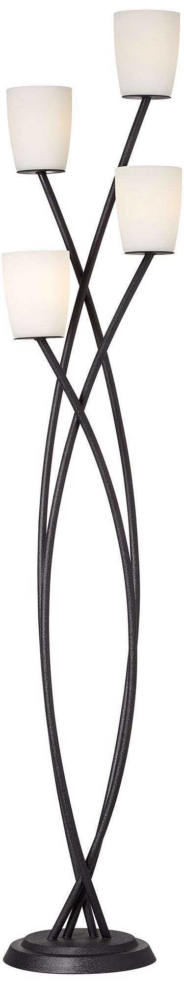 Image 2 Regency Hill Metro 68" Glass and Metal 4-Light Uplight Floor Lamp