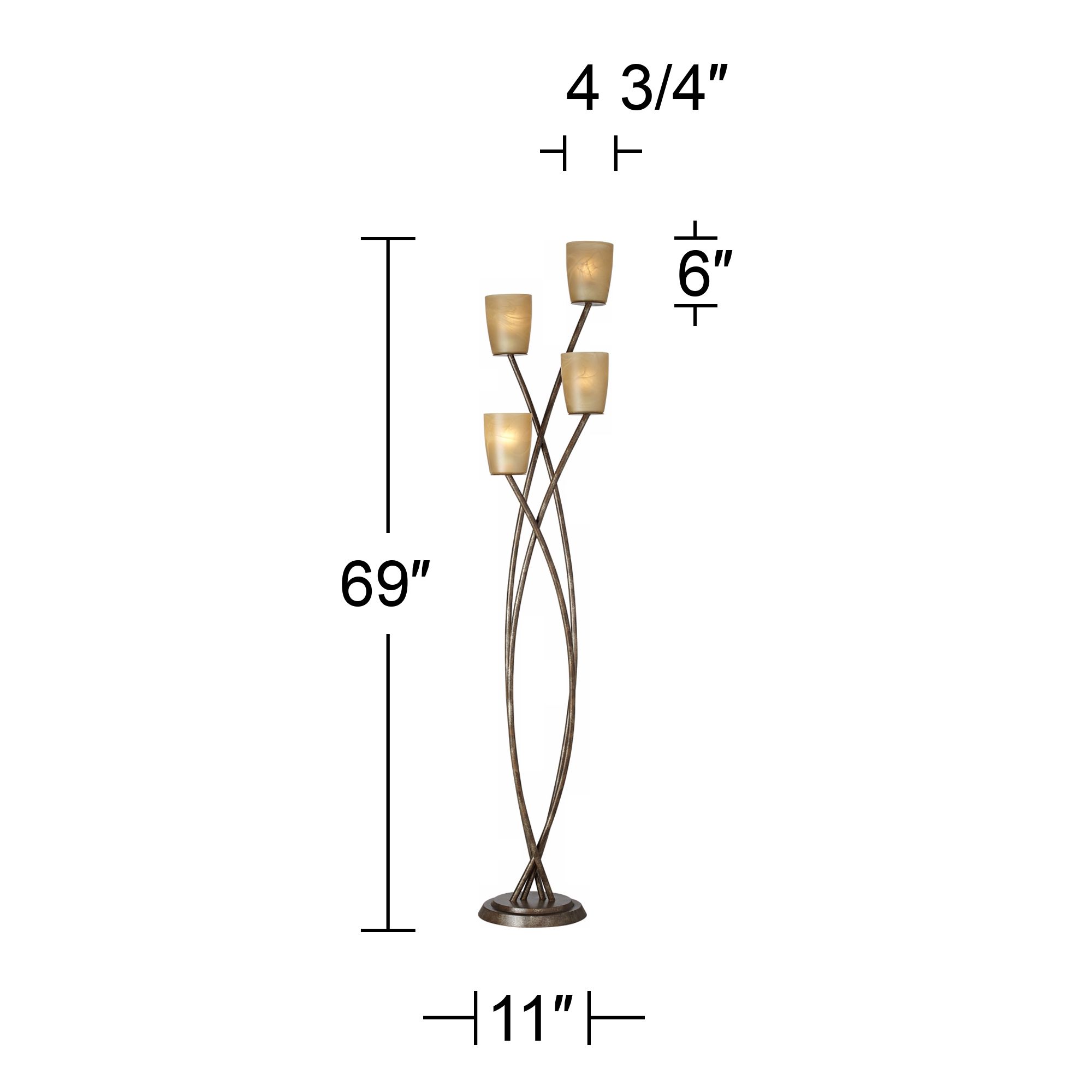 Image 5 Regency Hill Metro Plaza 69" High Copper Bronze Floor Lamp more views