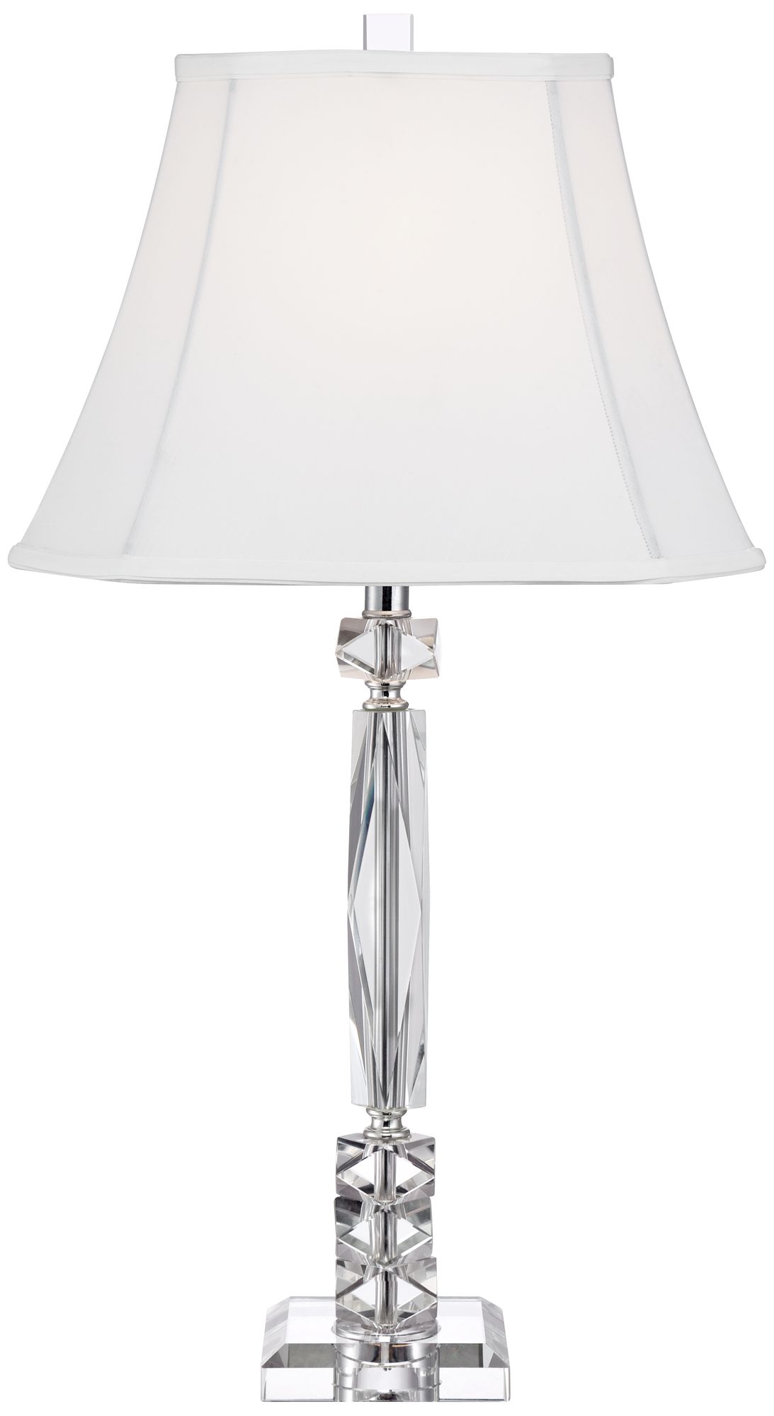 Image 6 Regency Hill Mitzie 25 1/2" Cut Crystal Column Table Lamp Set more views