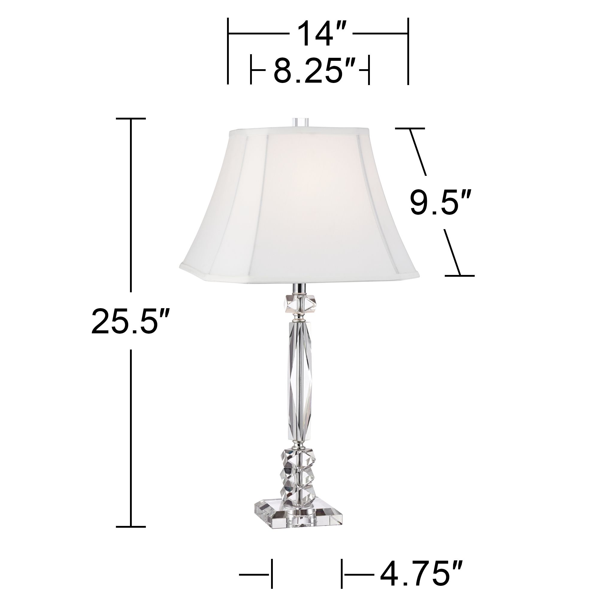 Regency Hill Mitzie 25 1/2" Cut Crystal Column Table Lamp in scene