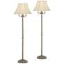 Regency Hill Montebello 4-Light Brass Traditional Floor Lamps Set of 2