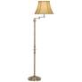 Regency Hill Montebello 60" Traditional Brass Swing Arm Floor Lamp