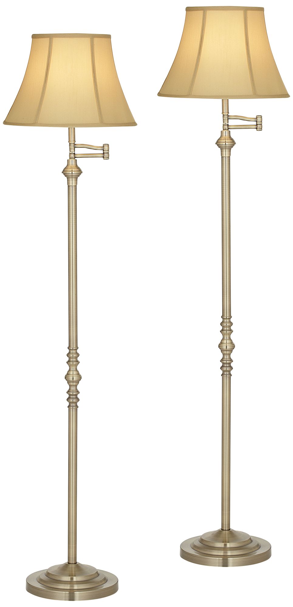 Brass - Antique Brass, Swing Arm Floor Lamps | Lamps Plus