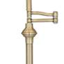 Regency Hill Montebello Traditional Brass Swing Arm Floor Lamps Set of 2