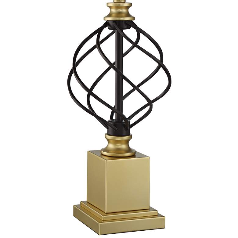 Image 6 Regency Hill Montecito 31 1/2" Gold Black Cage Table Lamps Set of 2 more views
