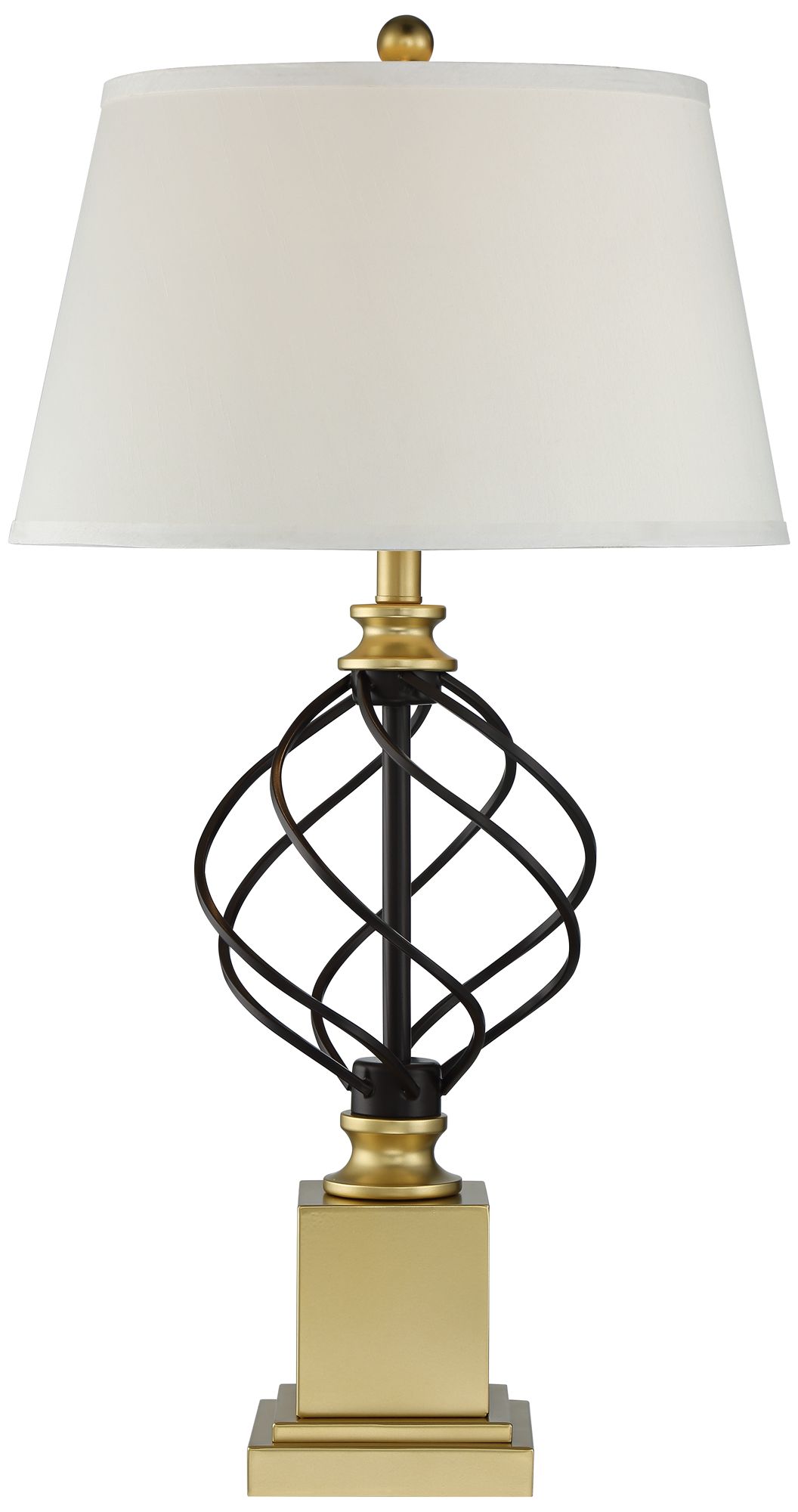 Regency Hill Montecito 31 1/2" Gold Black Cage Table Lamps Set of 2 in scene