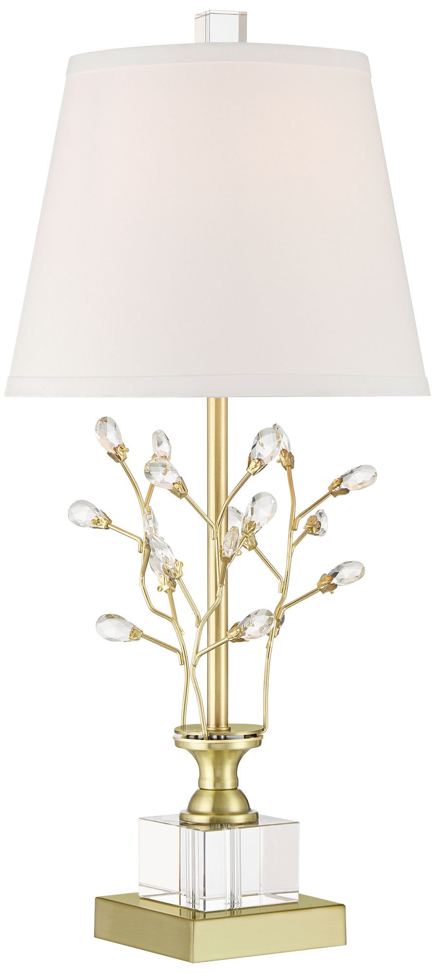 Image 3 Regency Hill Moritz 21 1/2" Gold Branch and Crystal Table Lamp