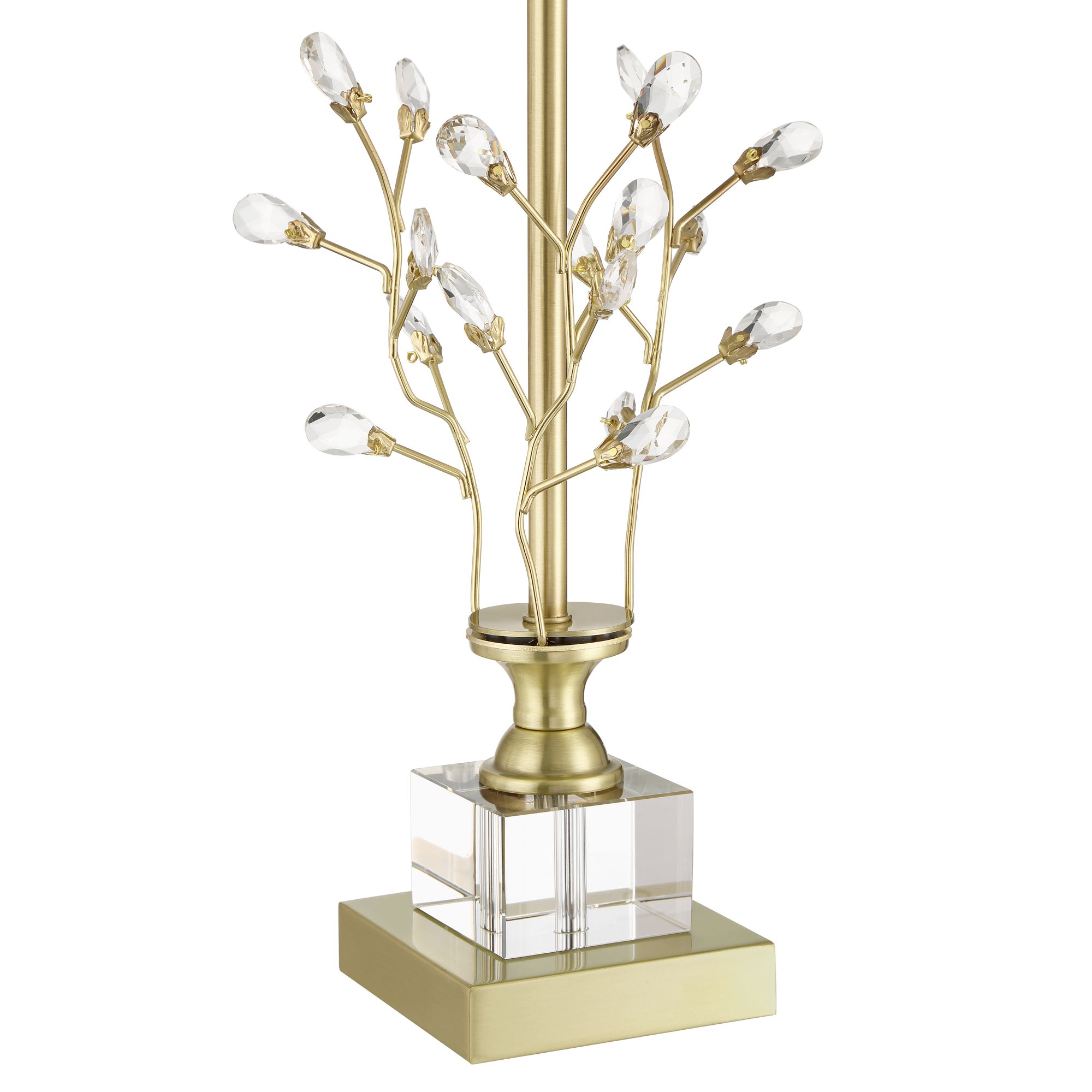 Image 6 Regency Hill Moritz 21 1/2" Gold Branch and Crystal Table Lamp more views