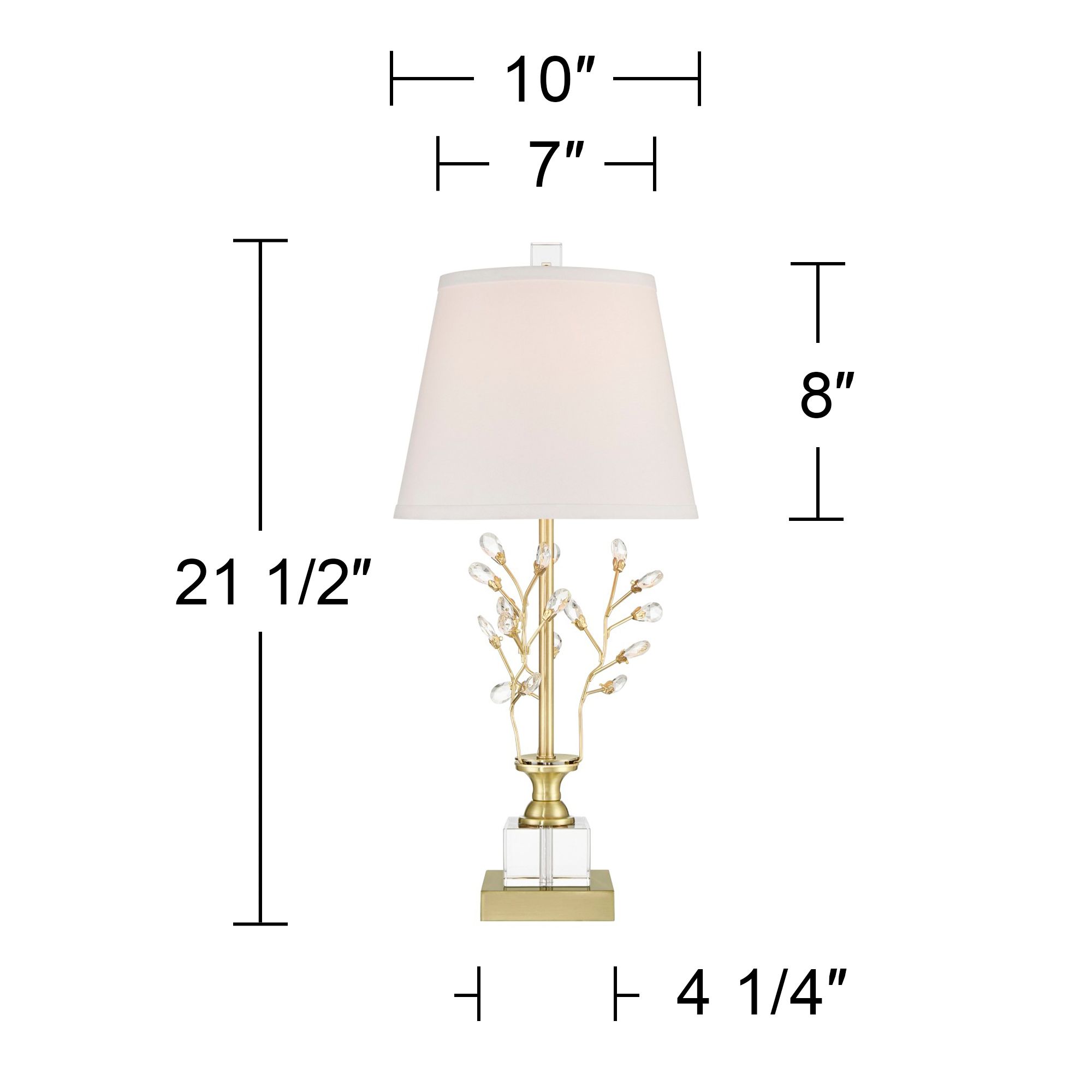 Watch A Video About the Vienna Full Spectrum Moritz Gold Branch and Crystal Table Lamp