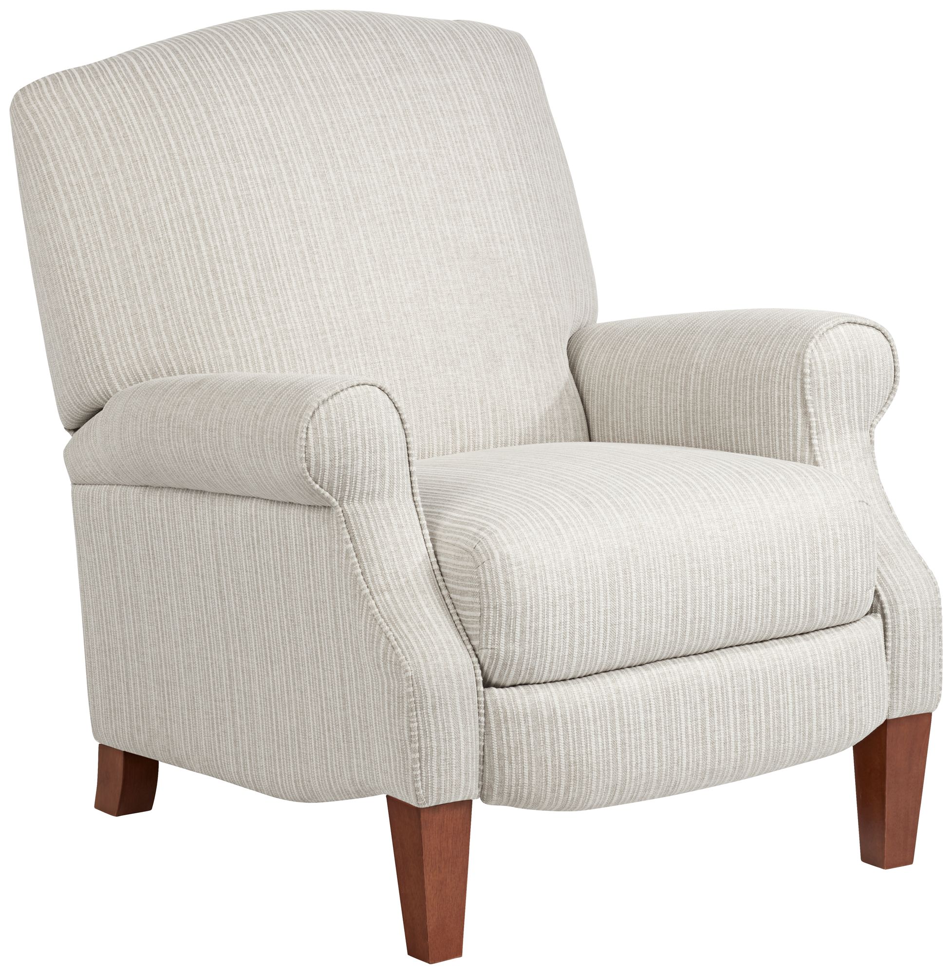 Image 2 Regency Hill Morris Off-White with Gray Pinstripe 3-Way Recliner