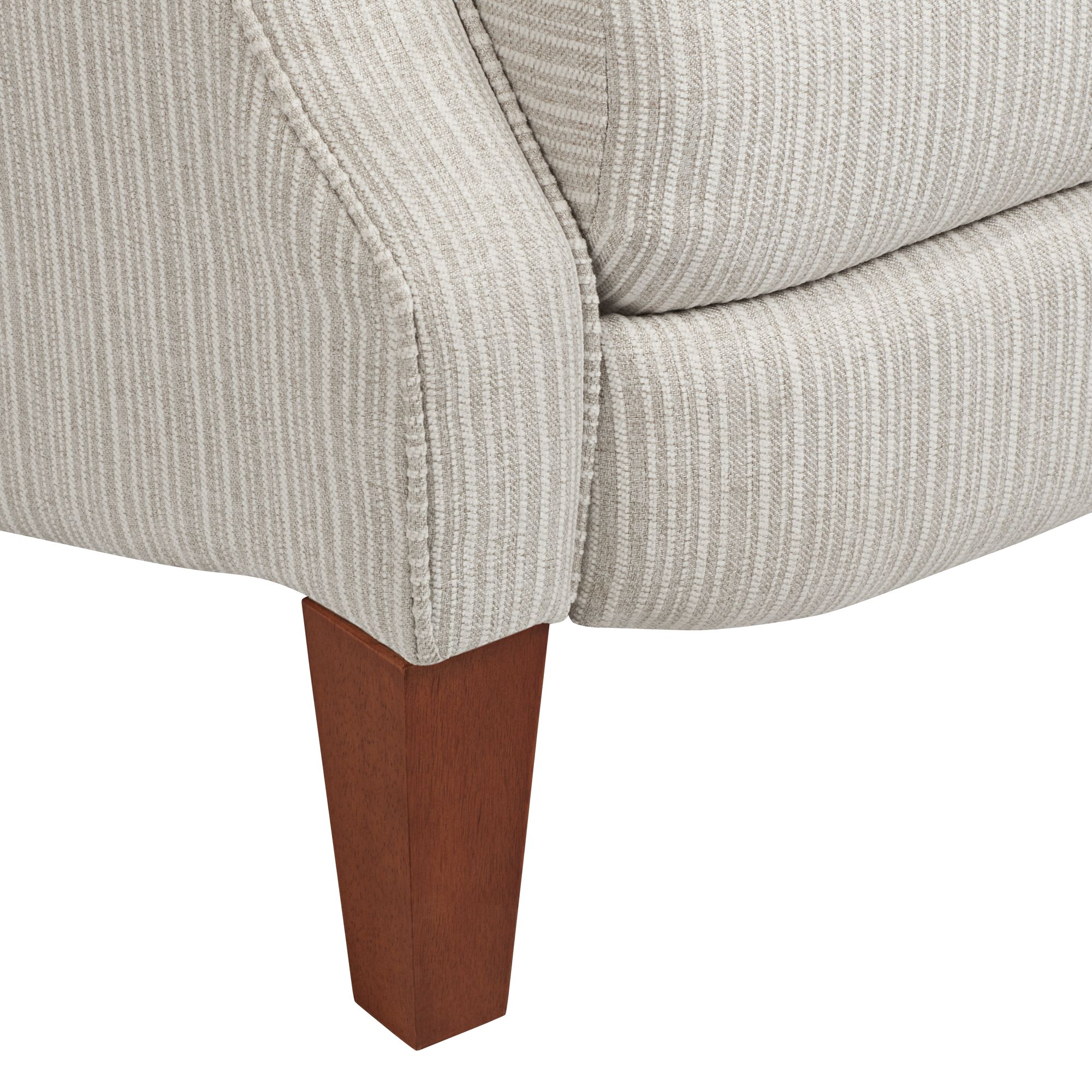 Image 6 Regency Hill Morris Off-White with Gray Pinstripe 3-Way Recliner more views