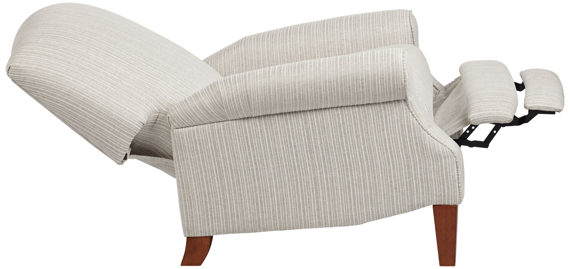 Regency Hill Morris Off-White with Gray Pinstripe 3-Way Recliner
