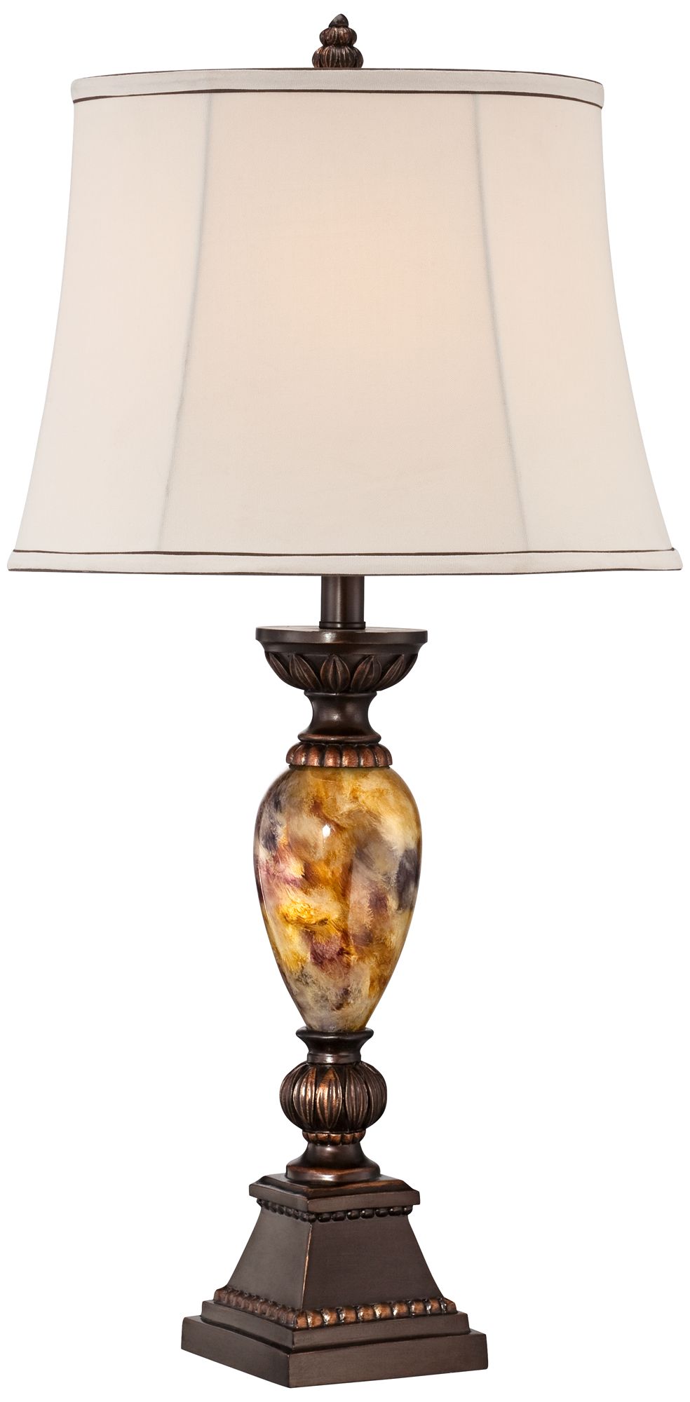 Regency Hill Mulholland 30" Marble Finish Traditional Table Lamp
