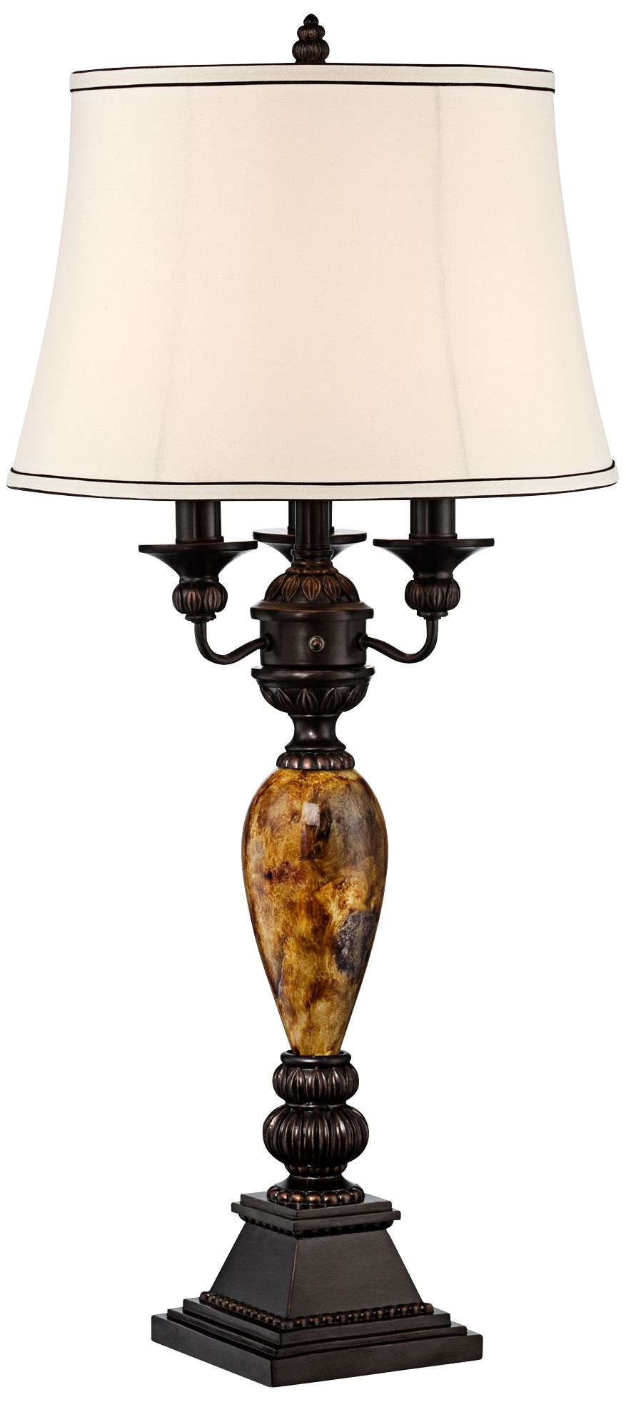 Image 2 Regency Hill Mulholland 37" Traditional Lamp with Table Top Dimmer