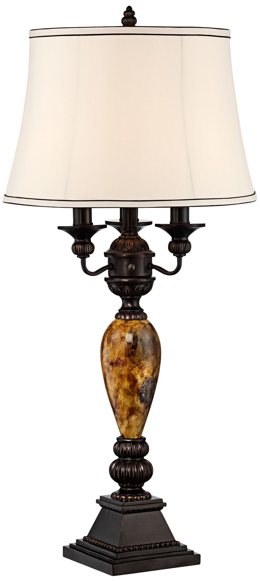 Regency Hill Mulholland 37" Traditional Table Lamp with USB Dimmer