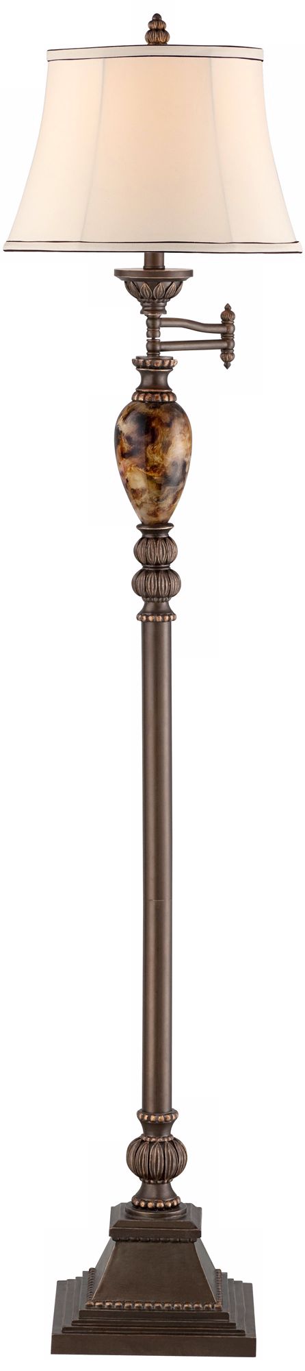 Image 3 Regency Hill Mulholland 61" High Bronze Swing Arm Floor Lamp
