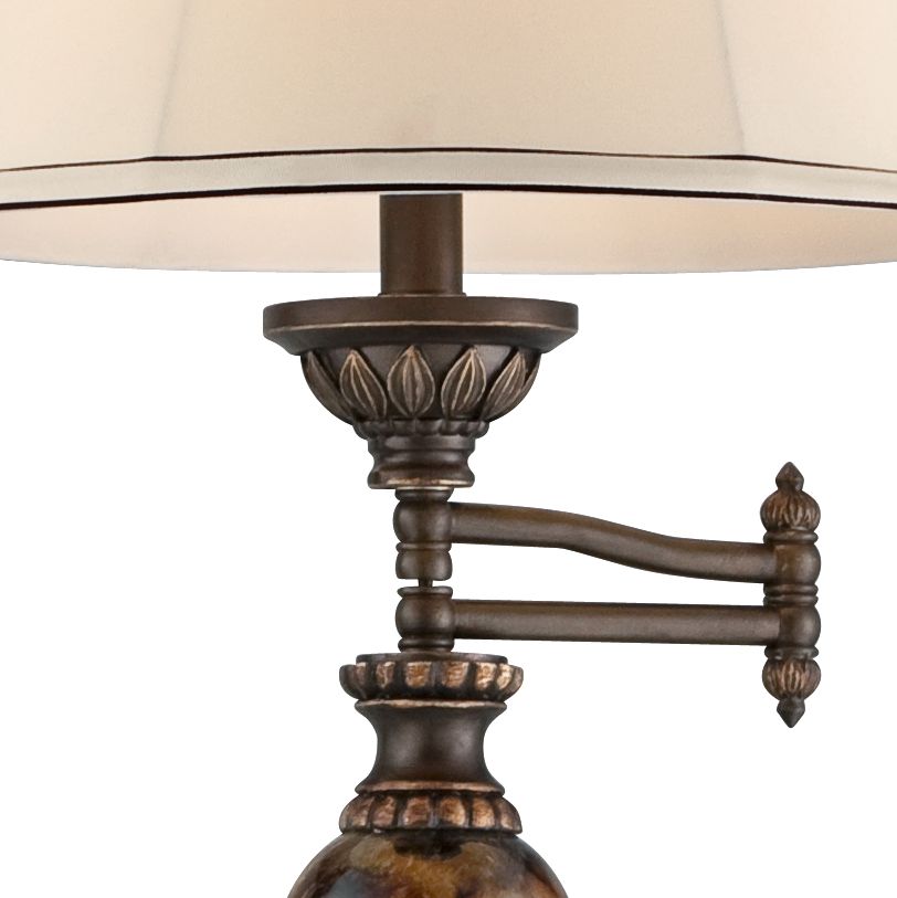 Image 4 Regency Hill Mulholland 61" High Bronze Swing Arm Floor Lamp more views