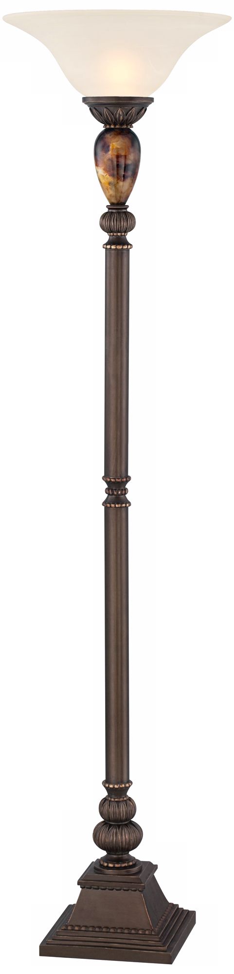 Regency Hill Mulholland 72" High Torchiere Floor Lamp