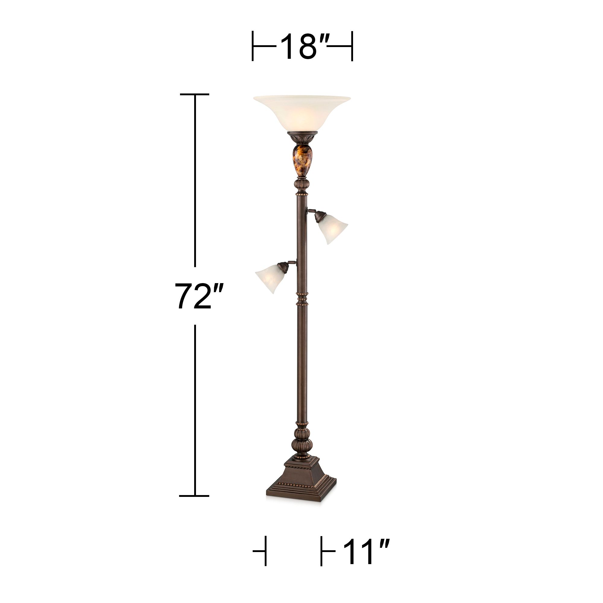 Regency Hill Mulholland 72" HIgh Tree Torchiere Floor Lamp in scene