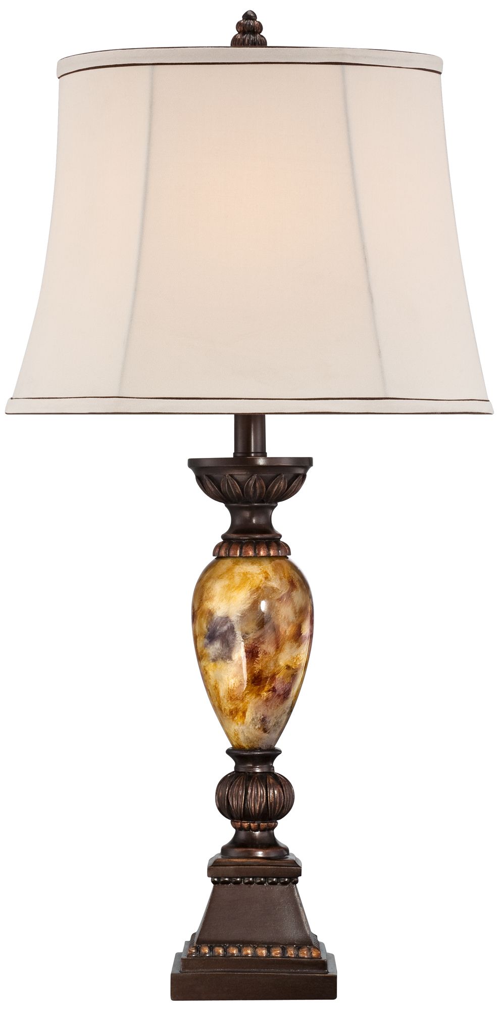 Regency Hill Mulholland Marbleized Lamp with Table Top Dimmer