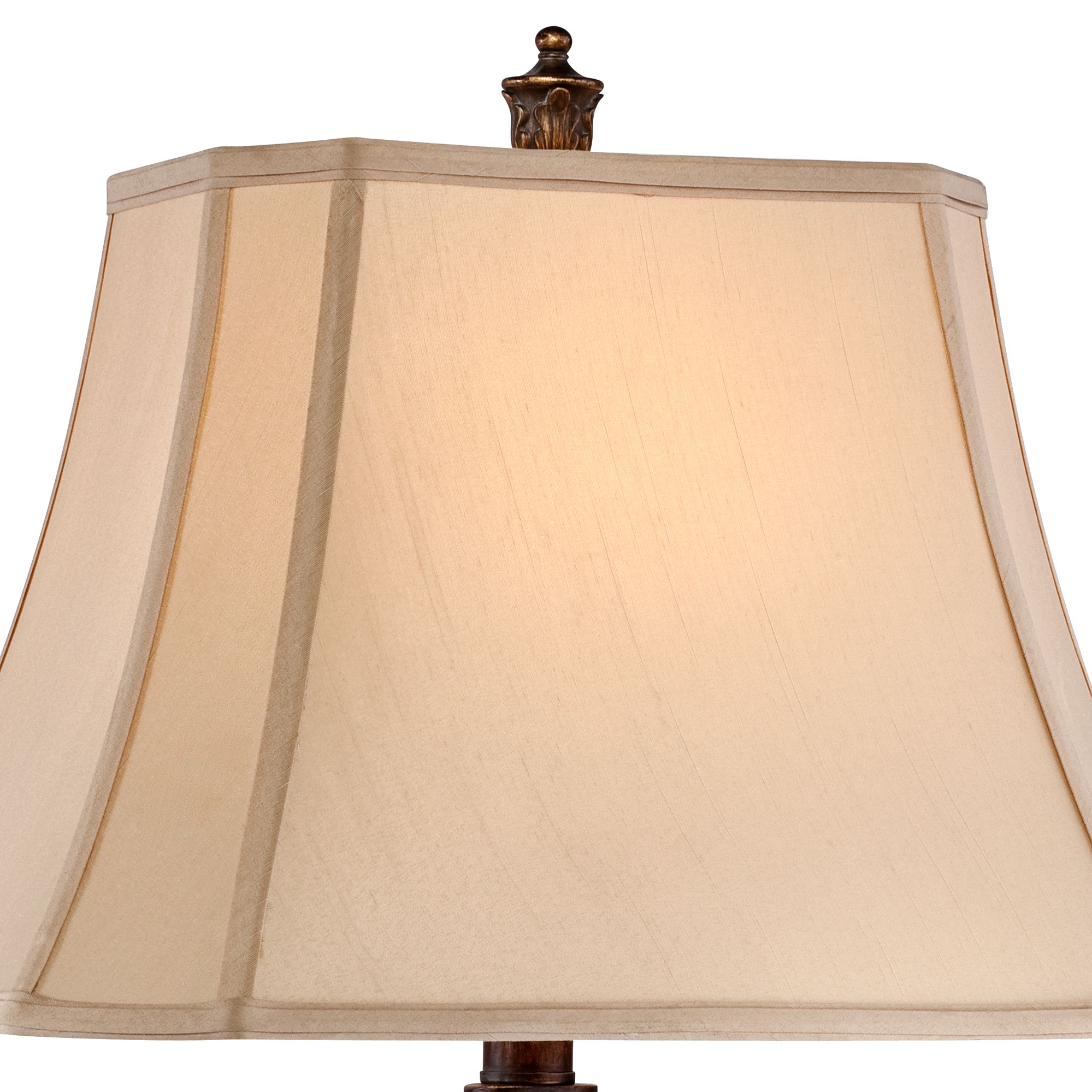 Image 4 Regency Hill Oak 32 1/2" Leafwork Traditional Table Lamps Set of 2 more views