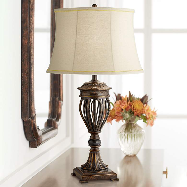 Image 2 Regency Hill Open Urn 29 1/2" High Traditional Bronze Table Lamp