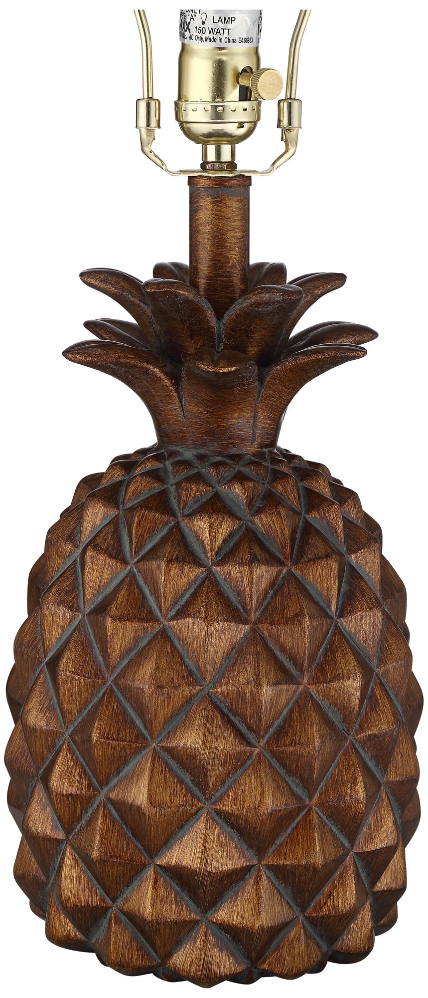 Regency Hill Paget 23 3/4" Brown Pineapple Accent Table Lamp