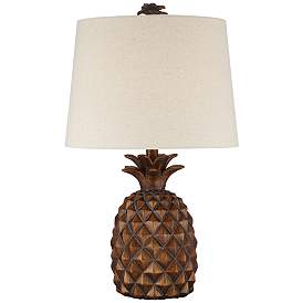Image2 of Regency Hill Paget 23 3/4" Brown Pineapple Accent Table Lamp
