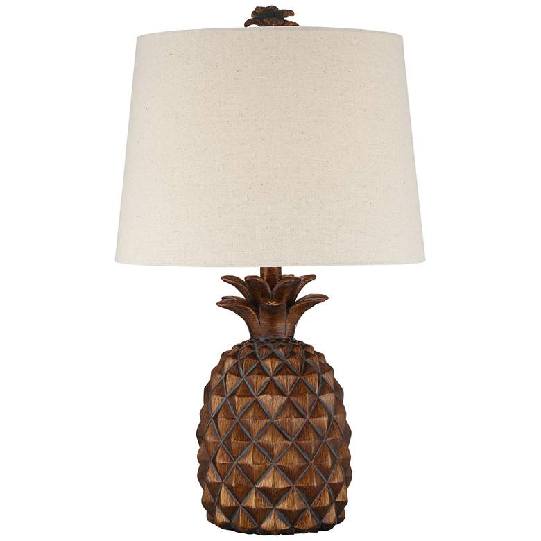Image 2 Regency Hill Paget 23 3/4" Brown Pineapple Accent Table Lamp