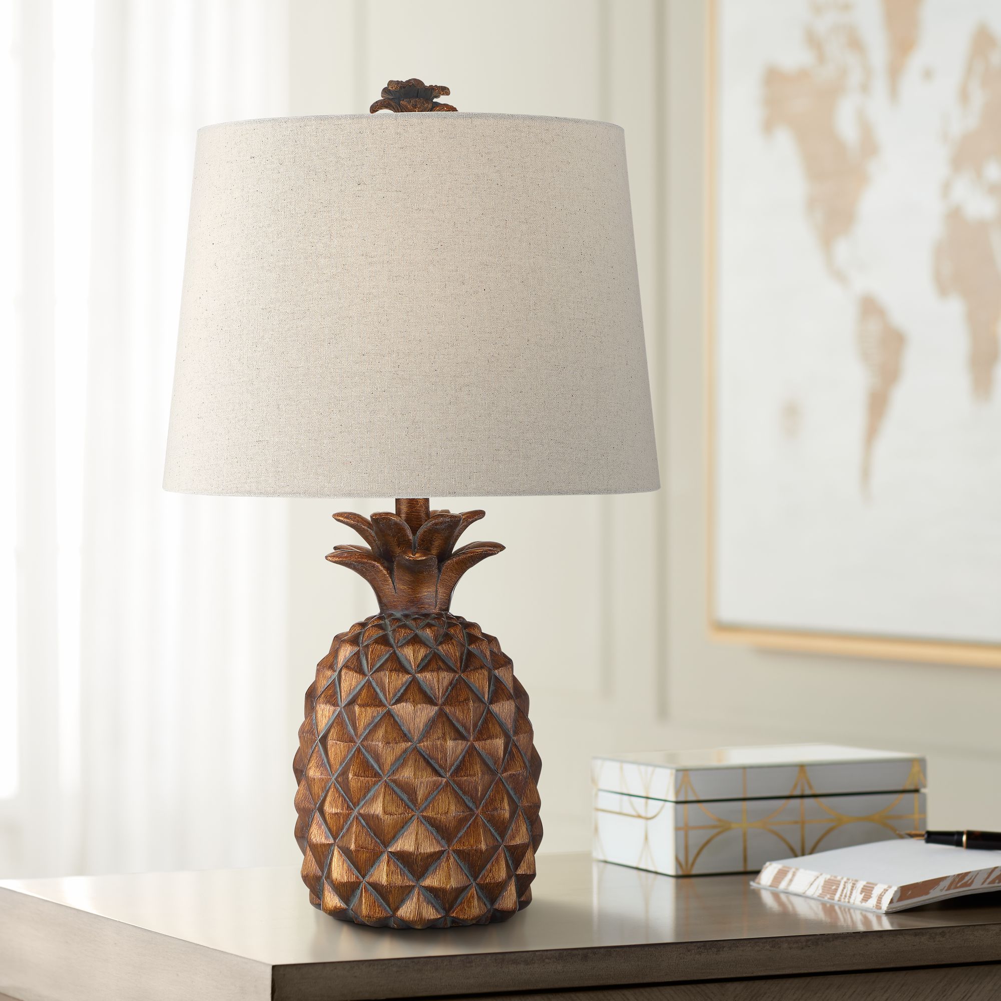 Pineapple best sale gold lamp