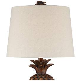 Image3 of Regency Hill Paget 23 3/4" Brown Pineapple Accent Table Lamp more views