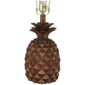 Image5 of Regency Hill Paget 23 3/4" Brown Pineapple Accent Table Lamp more views